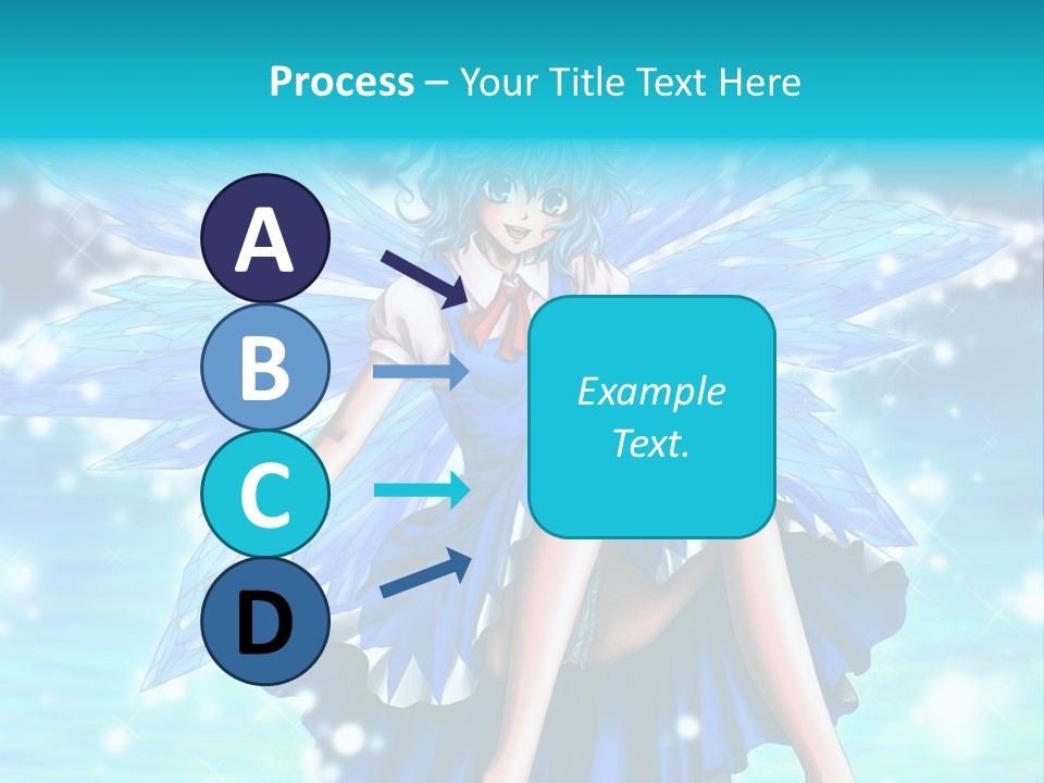 A Girl In A Blue Dress Is Sitting On The Ground PowerPoint Template