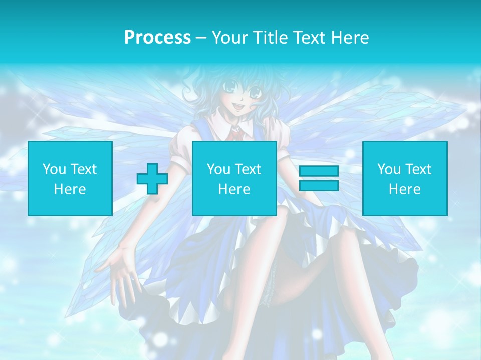 A Girl In A Blue Dress Is Sitting On The Ground PowerPoint Template