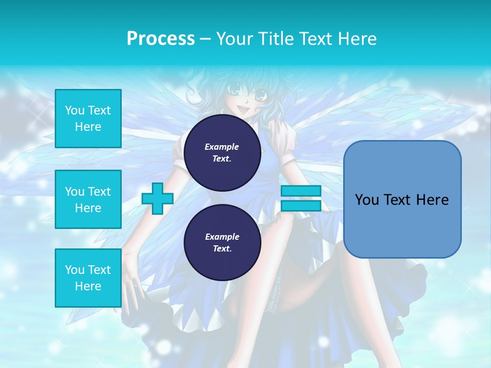 A Girl In A Blue Dress Is Sitting On The Ground PowerPoint Template