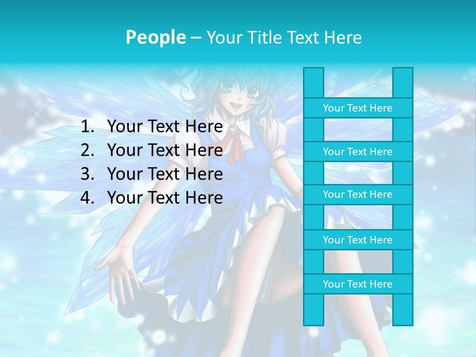 A Girl In A Blue Dress Is Sitting On The Ground PowerPoint Template