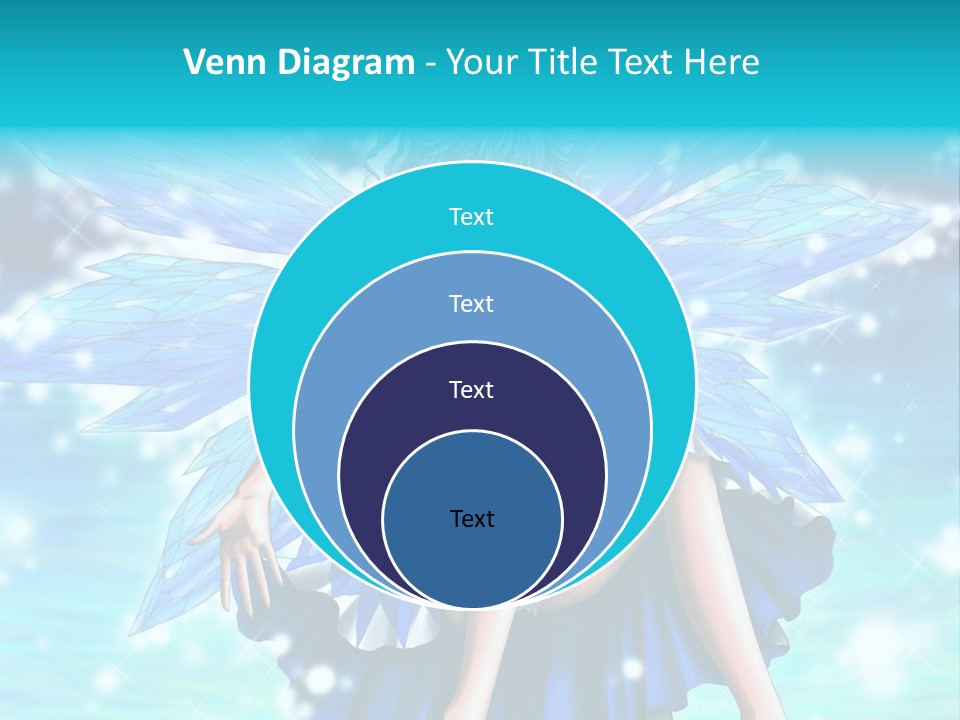 A Girl In A Blue Dress Is Sitting On The Ground PowerPoint Template