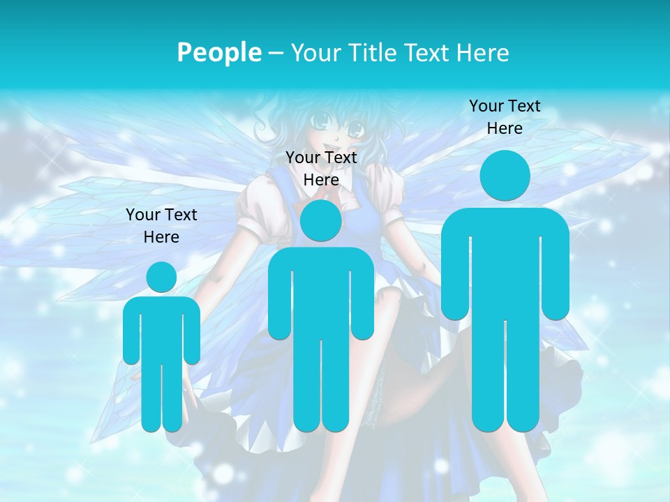 A Girl In A Blue Dress Is Sitting On The Ground PowerPoint Template