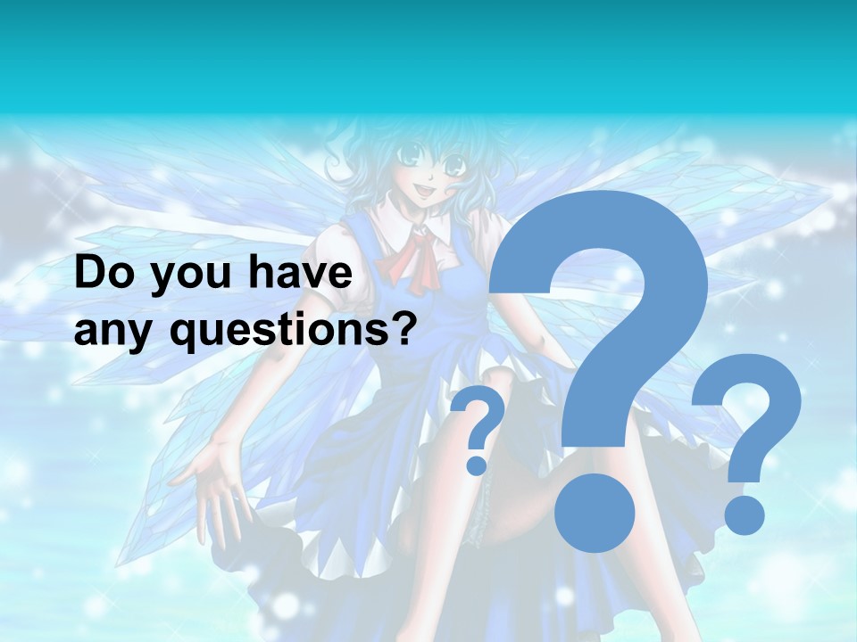 A Girl In A Blue Dress Is Sitting On The Ground PowerPoint Template