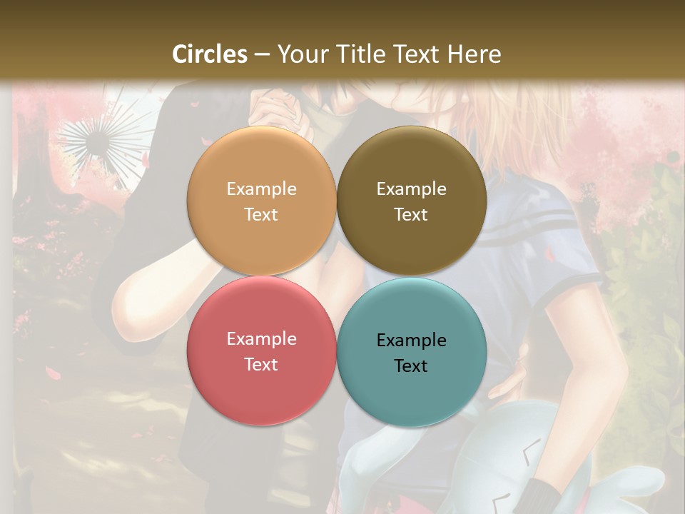 A Man And Woman Kissing In Front Of A Tree PowerPoint Template