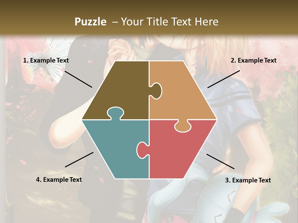 A Man And Woman Kissing In Front Of A Tree PowerPoint Template