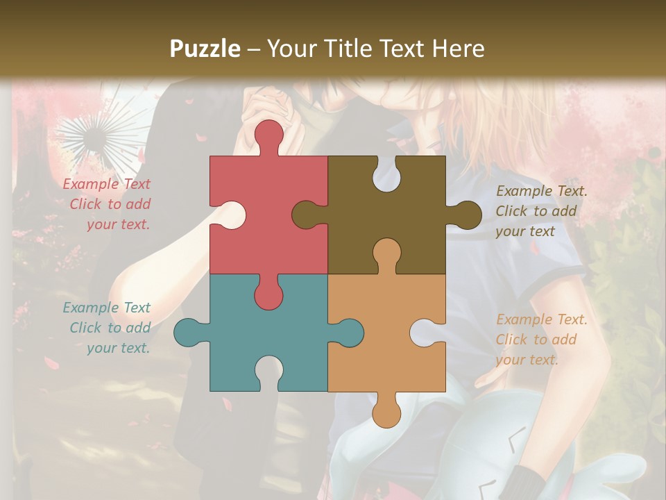 A Man And Woman Kissing In Front Of A Tree PowerPoint Template