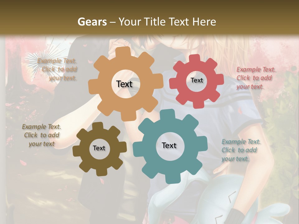 A Man And Woman Kissing In Front Of A Tree PowerPoint Template