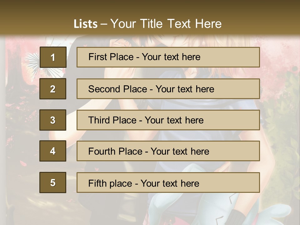 A Man And Woman Kissing In Front Of A Tree PowerPoint Template