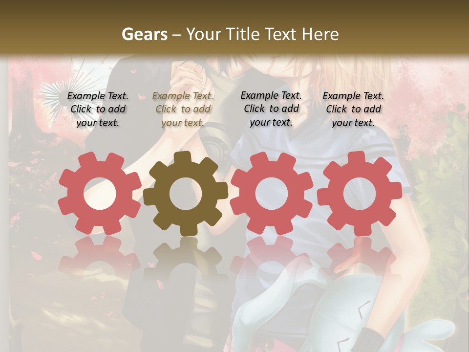 A Man And Woman Kissing In Front Of A Tree PowerPoint Template