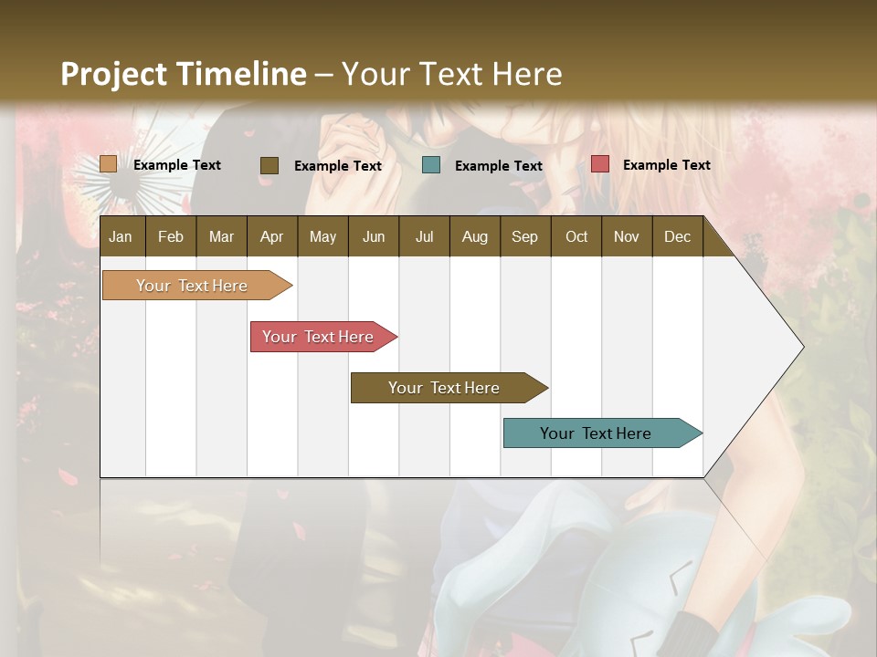 A Man And Woman Kissing In Front Of A Tree PowerPoint Template