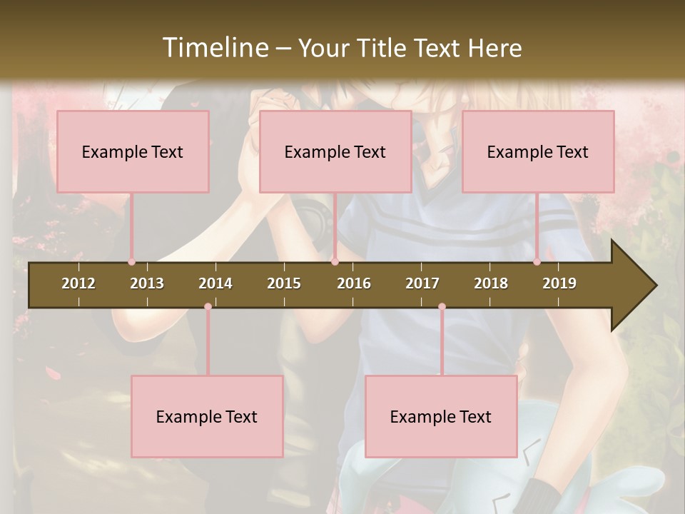 A Man And Woman Kissing In Front Of A Tree PowerPoint Template