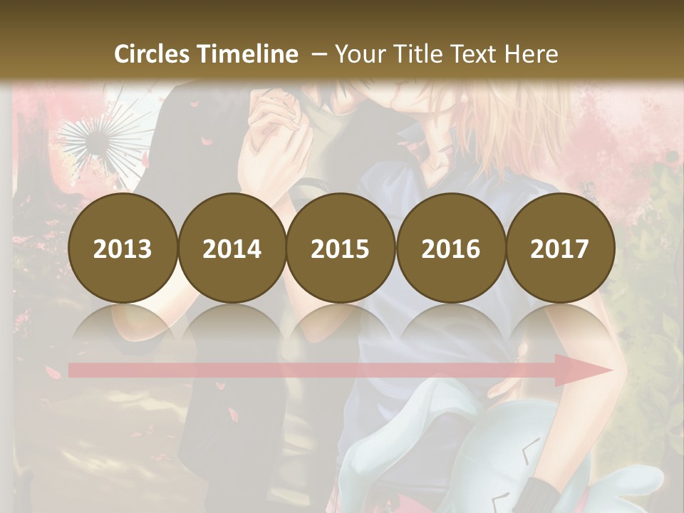 A Man And Woman Kissing In Front Of A Tree PowerPoint Template