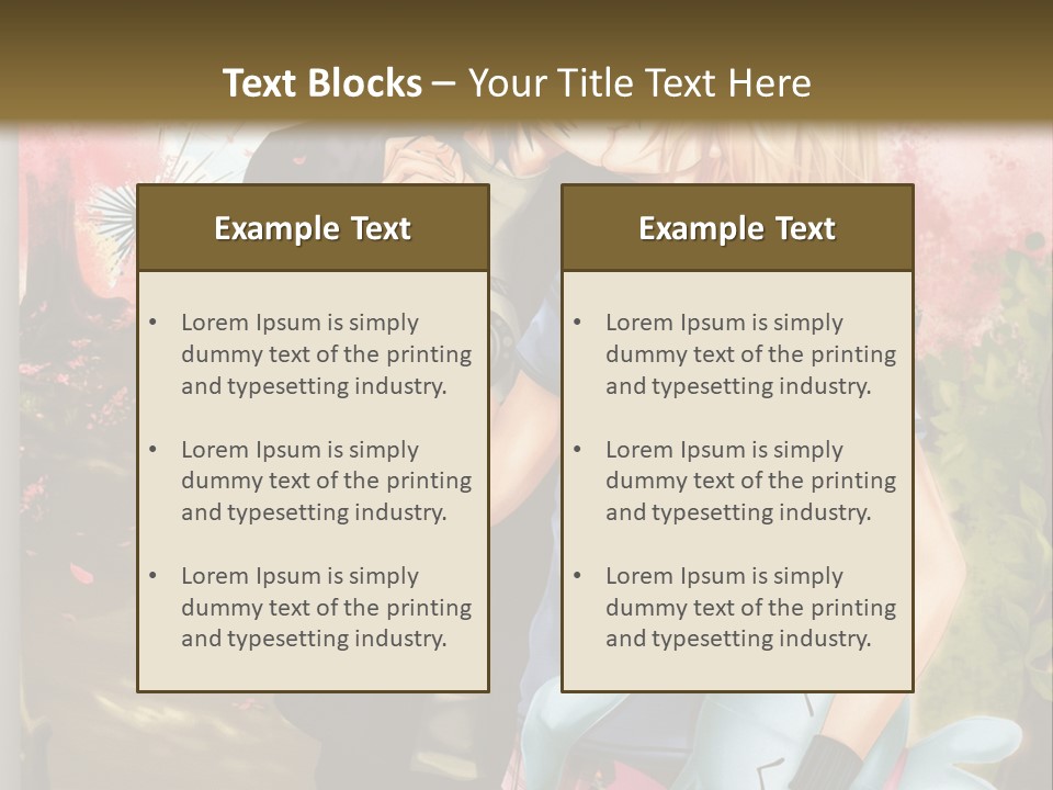 A Man And Woman Kissing In Front Of A Tree PowerPoint Template