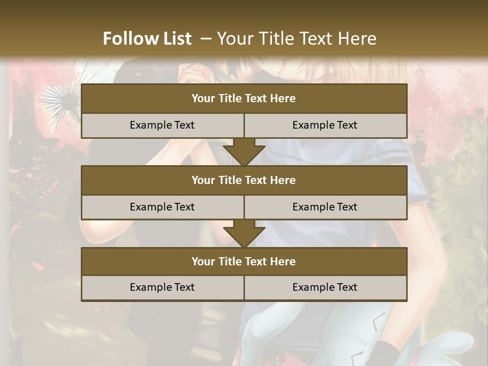 A Man And Woman Kissing In Front Of A Tree PowerPoint Template