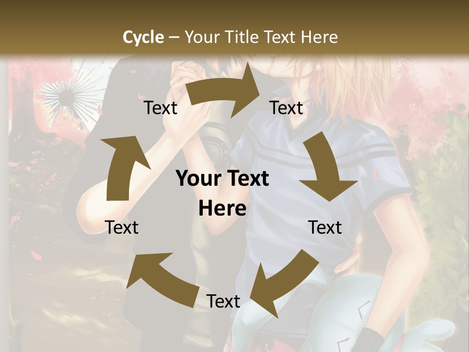 A Man And Woman Kissing In Front Of A Tree PowerPoint Template