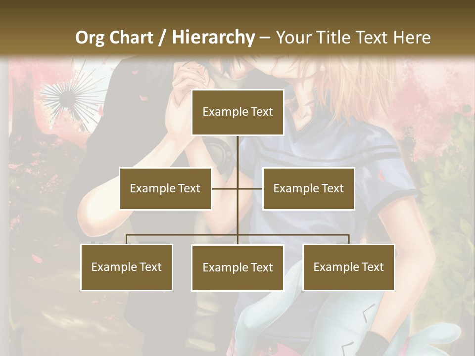 A Man And Woman Kissing In Front Of A Tree PowerPoint Template
