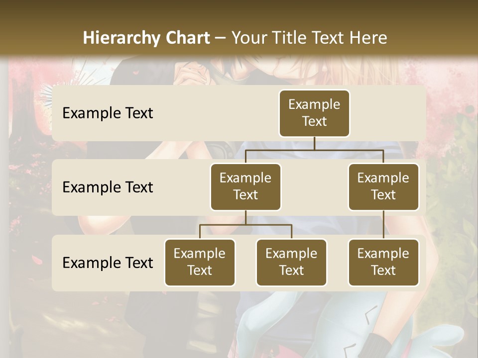 A Man And Woman Kissing In Front Of A Tree PowerPoint Template