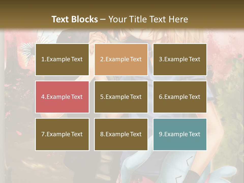 A Man And Woman Kissing In Front Of A Tree PowerPoint Template