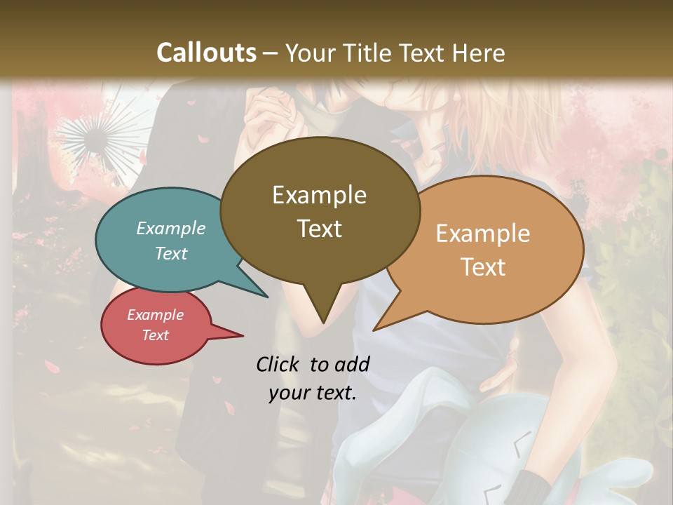 A Man And Woman Kissing In Front Of A Tree PowerPoint Template