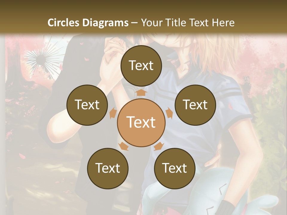 A Man And Woman Kissing In Front Of A Tree PowerPoint Template