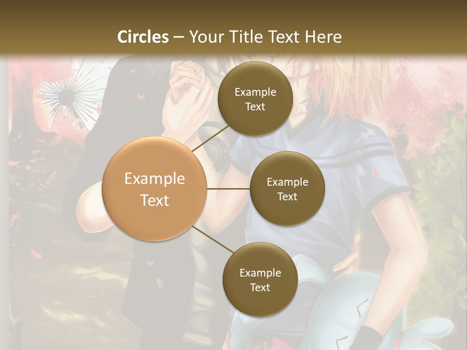 A Man And Woman Kissing In Front Of A Tree PowerPoint Template