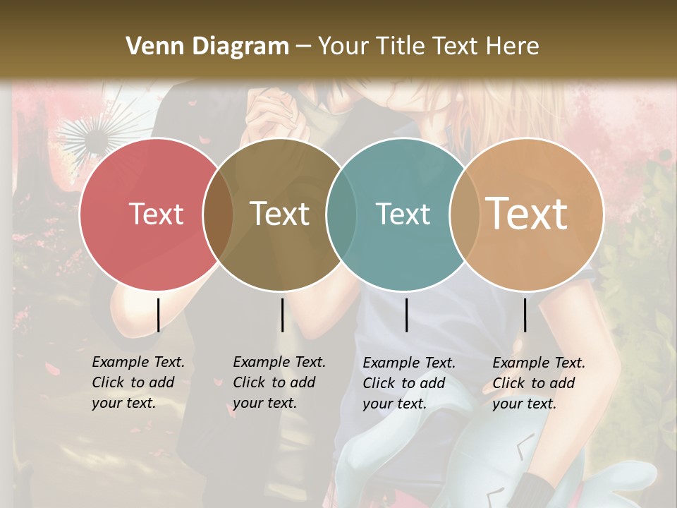 A Man And Woman Kissing In Front Of A Tree PowerPoint Template