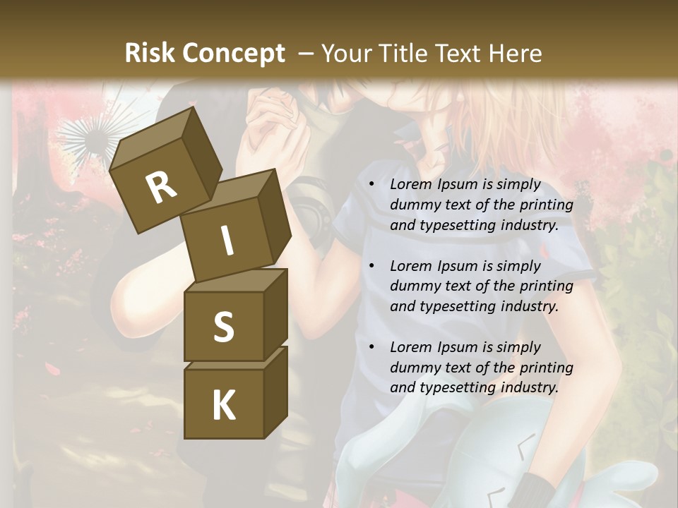 A Man And Woman Kissing In Front Of A Tree PowerPoint Template