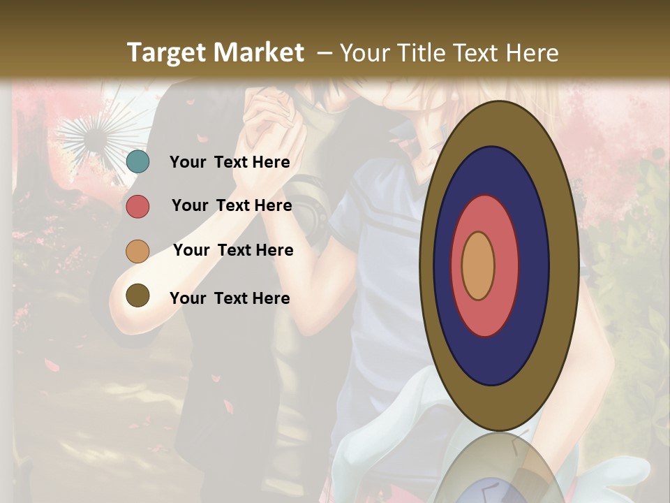 A Man And Woman Kissing In Front Of A Tree PowerPoint Template