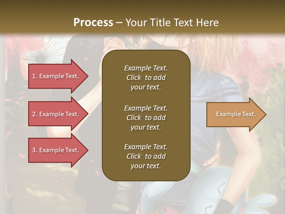 A Man And Woman Kissing In Front Of A Tree PowerPoint Template