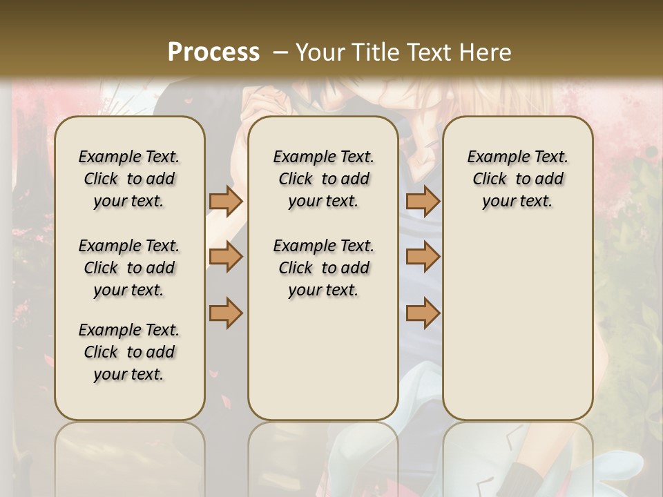 A Man And Woman Kissing In Front Of A Tree PowerPoint Template