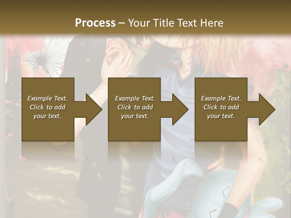A Man And Woman Kissing In Front Of A Tree PowerPoint Template