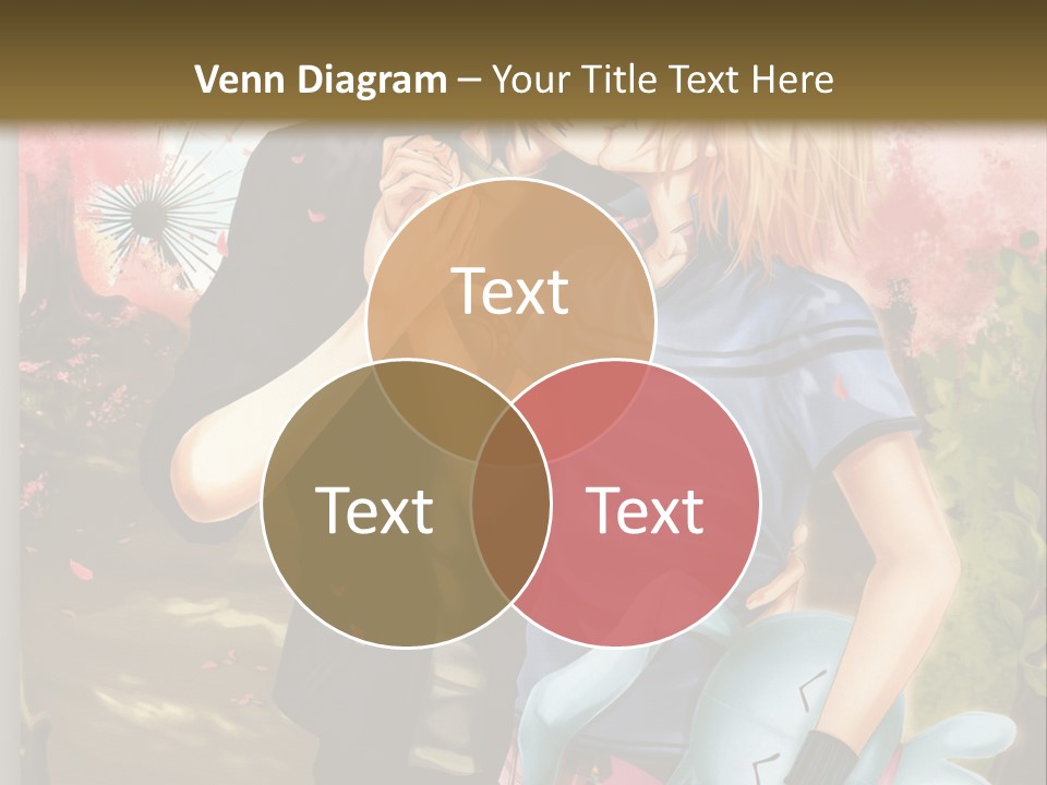 A Man And Woman Kissing In Front Of A Tree PowerPoint Template