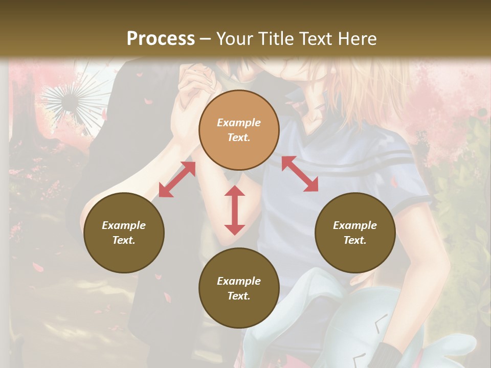 A Man And Woman Kissing In Front Of A Tree PowerPoint Template