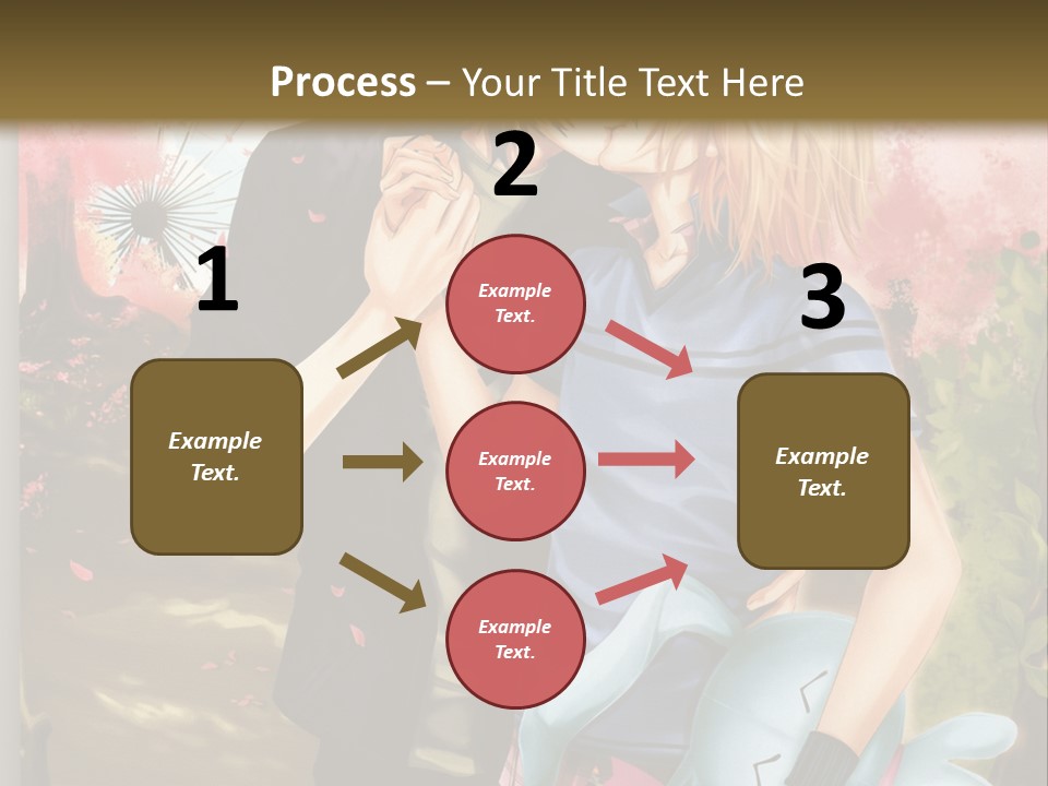 A Man And Woman Kissing In Front Of A Tree PowerPoint Template
