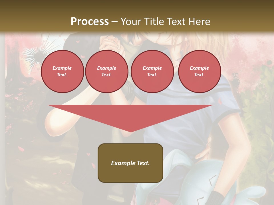 A Man And Woman Kissing In Front Of A Tree PowerPoint Template