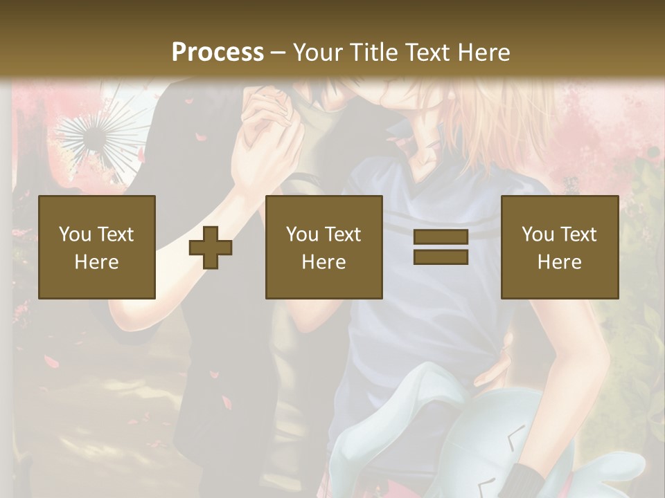 A Man And Woman Kissing In Front Of A Tree PowerPoint Template