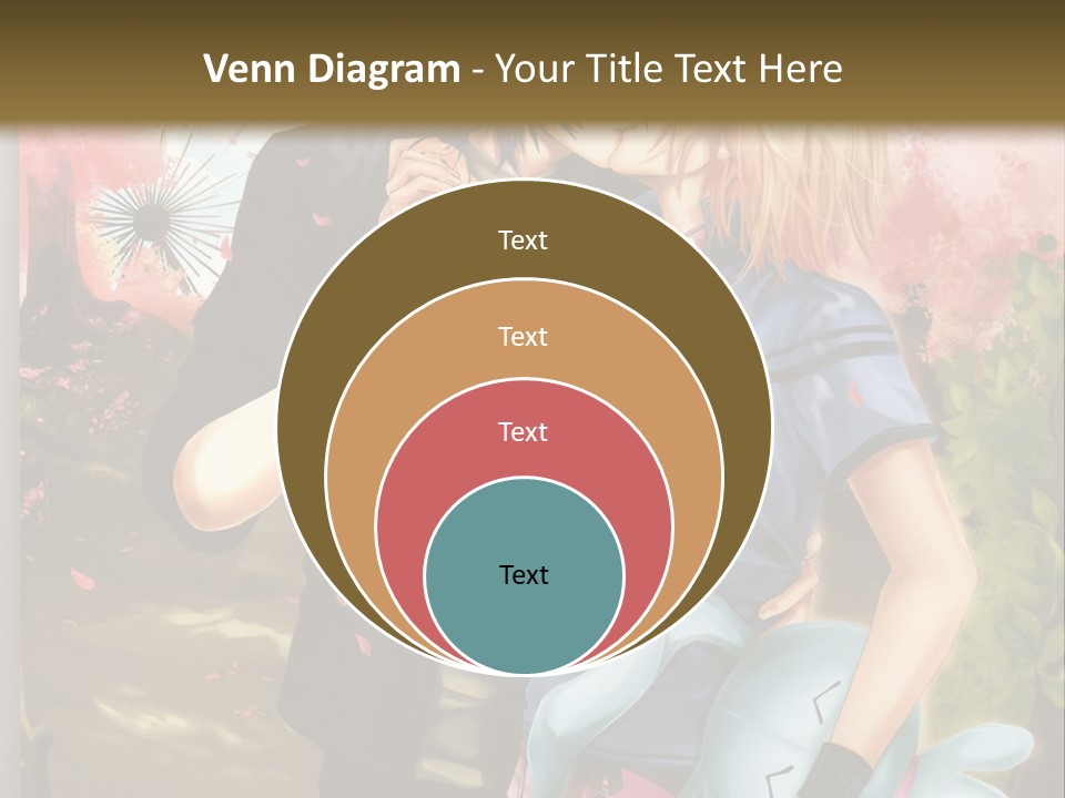 A Man And Woman Kissing In Front Of A Tree PowerPoint Template