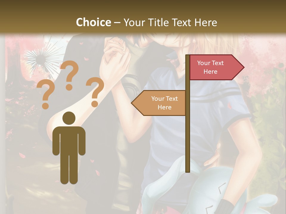 A Man And Woman Kissing In Front Of A Tree PowerPoint Template