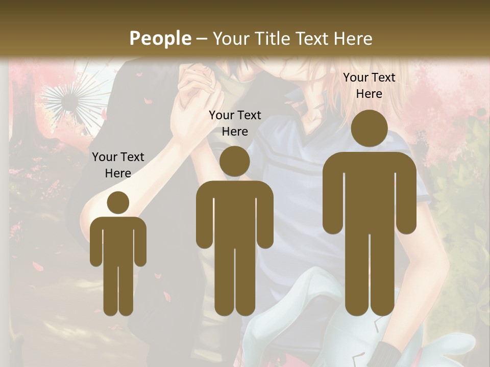 A Man And Woman Kissing In Front Of A Tree PowerPoint Template