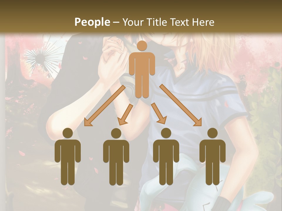 A Man And Woman Kissing In Front Of A Tree PowerPoint Template