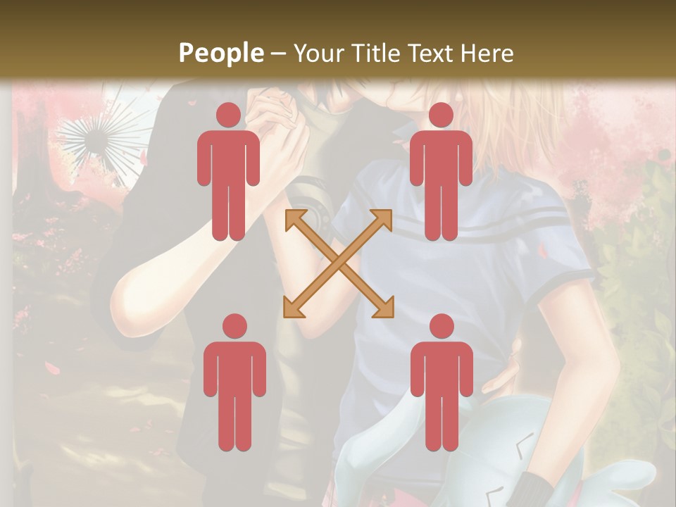 A Man And Woman Kissing In Front Of A Tree PowerPoint Template