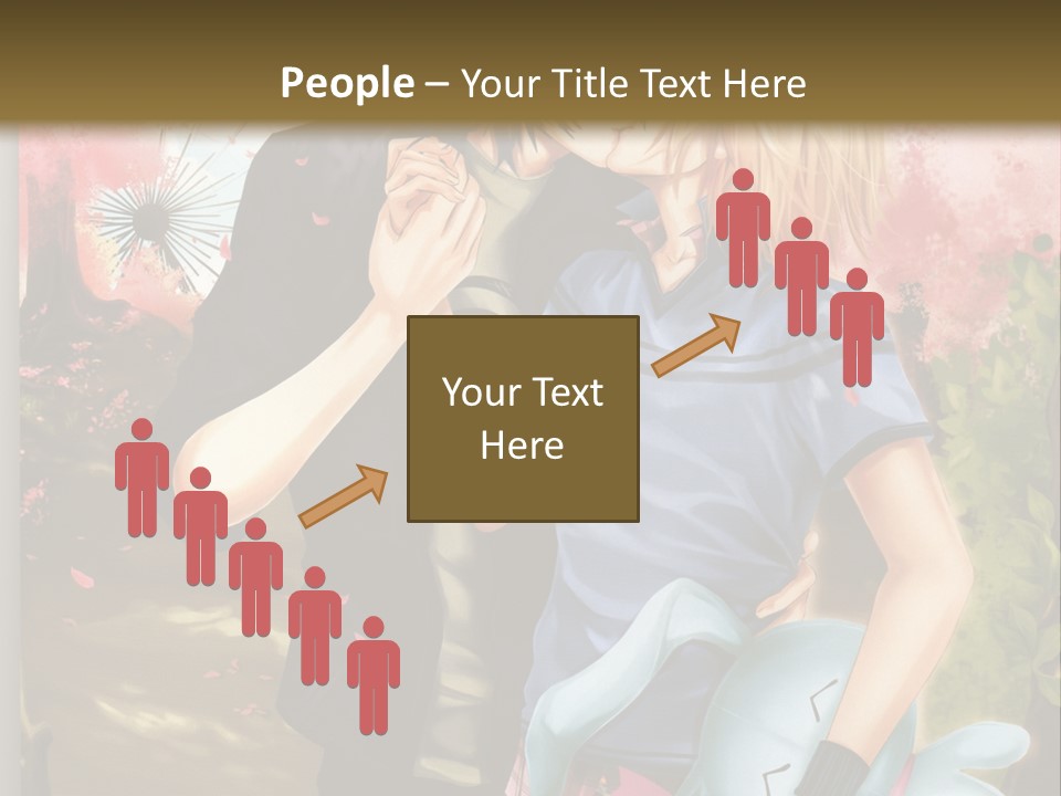 A Man And Woman Kissing In Front Of A Tree PowerPoint Template