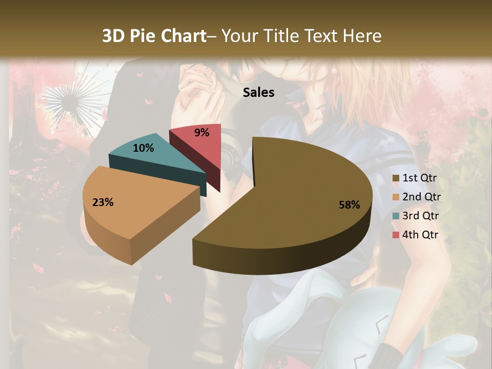 A Man And Woman Kissing In Front Of A Tree PowerPoint Template