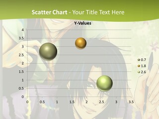 A Couple Of Anime Characters Sitting Next To Each Other PowerPoint Template