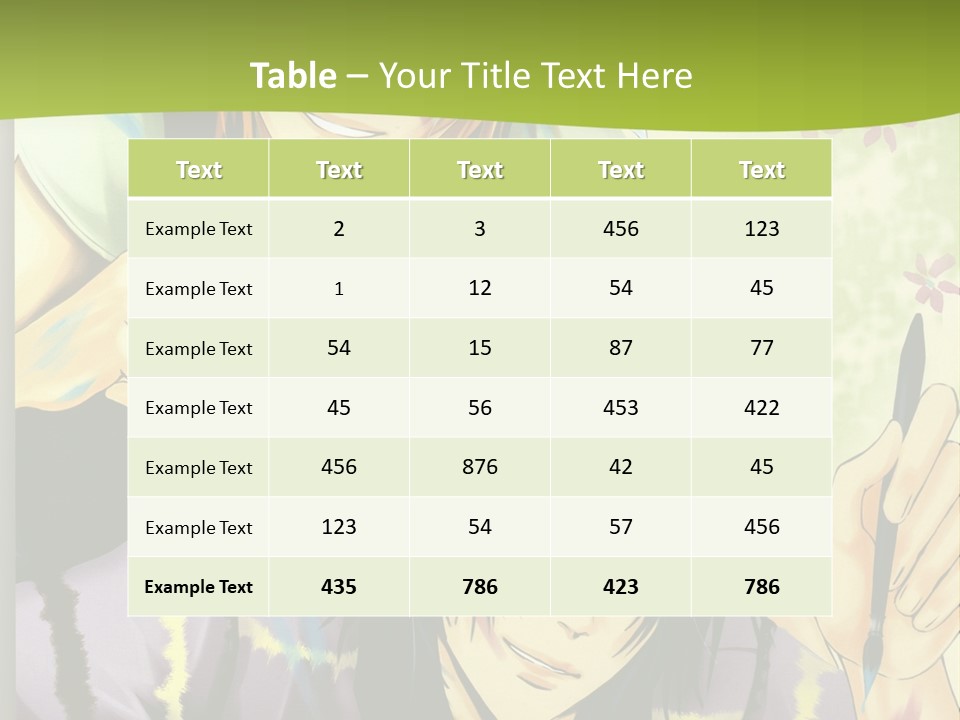 A Couple Of Anime Characters Sitting Next To Each Other PowerPoint Template