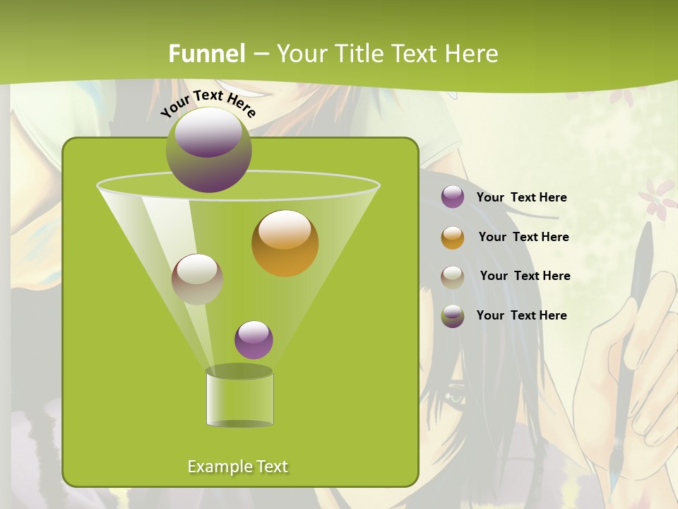A Couple Of Anime Characters Sitting Next To Each Other PowerPoint Template