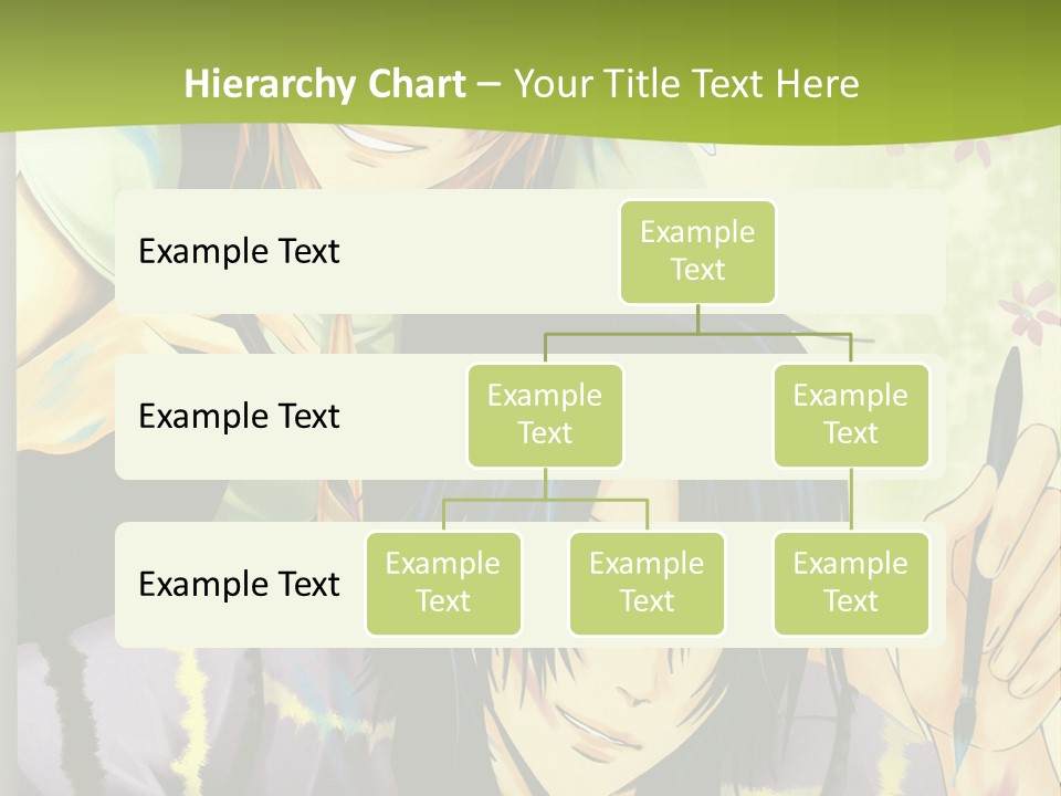 A Couple Of Anime Characters Sitting Next To Each Other PowerPoint Template