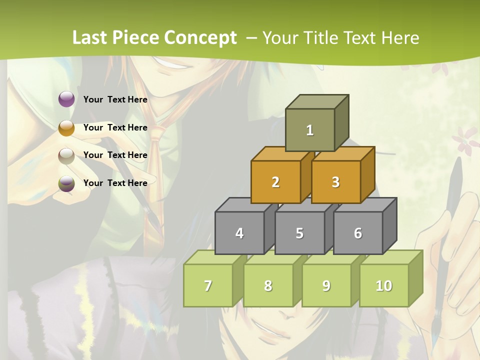 A Couple Of Anime Characters Sitting Next To Each Other PowerPoint Template