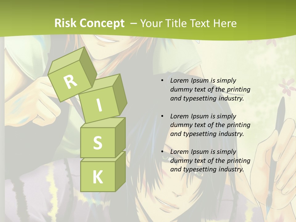 A Couple Of Anime Characters Sitting Next To Each Other PowerPoint Template