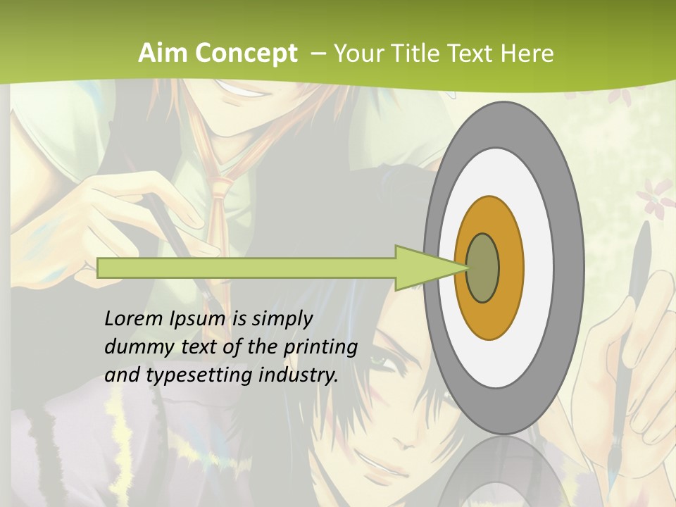 A Couple Of Anime Characters Sitting Next To Each Other PowerPoint Template